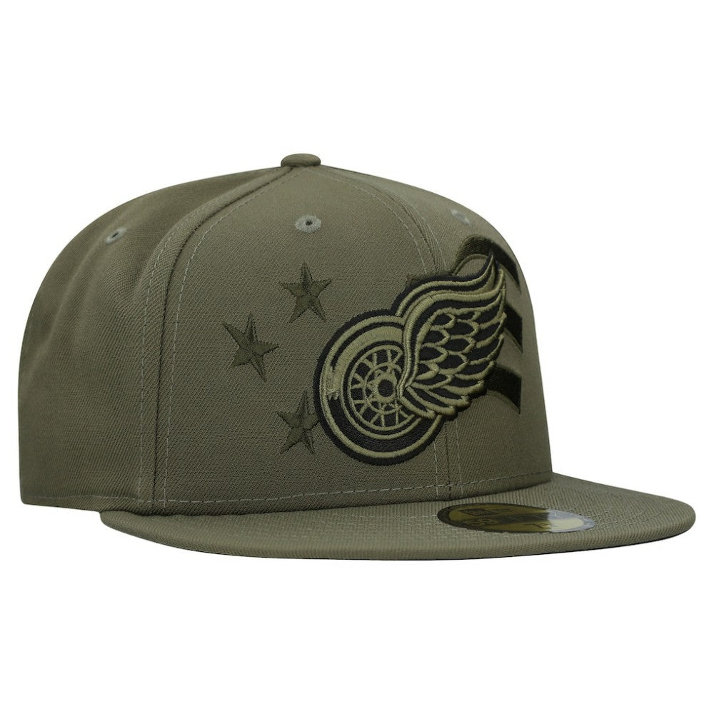 Detroit Red Wings New Era Military Appreciation Flag 59FIFTY Fitted Hat For Sale
