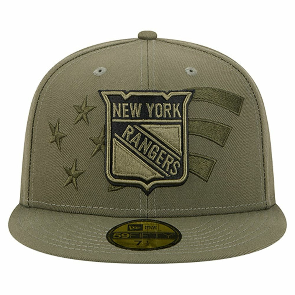 New York Rangers New Era Military Appreciation Flag 59FIFTY Fitted Hat On Sale