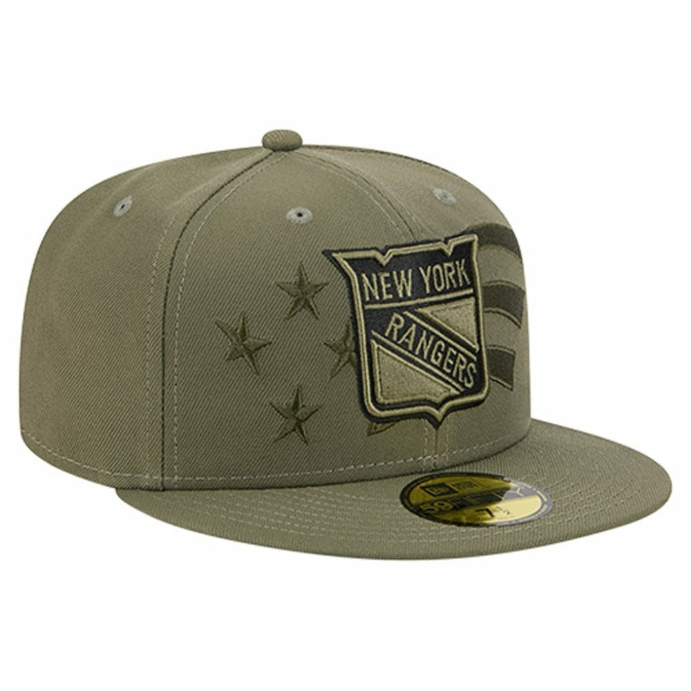 New York Rangers New Era Military Appreciation Flag 59FIFTY Fitted Hat On Sale