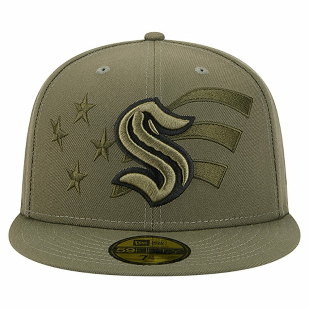 Seattle Kraken New Era Military Appreciation Flag 59FIFTY Fitted Hat Outlet