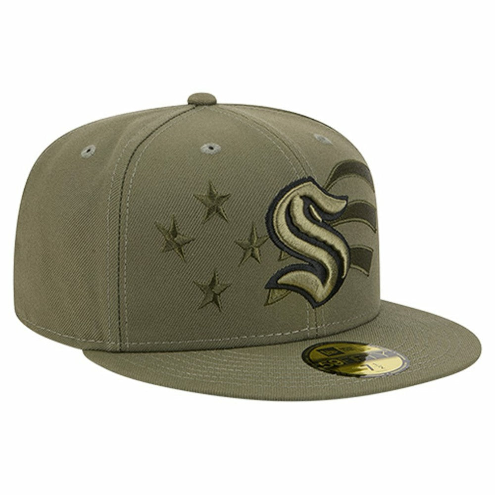 Seattle Kraken New Era Military Appreciation Flag 59FIFTY Fitted Hat Outlet