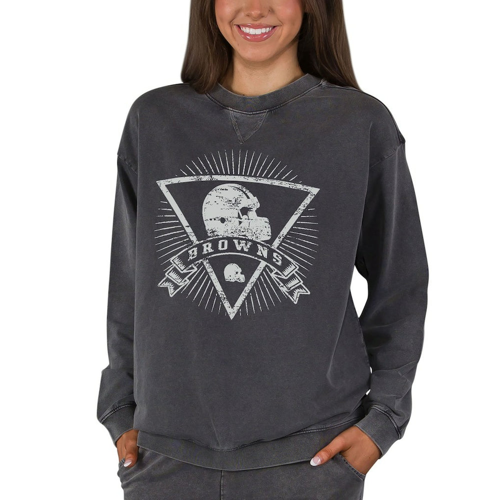 Cleveland Browns  Concepts Sport Women's Boxy Mist French Terry Long Sleeve Top