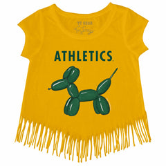 Athletics Tiny Turnip Girls Youth Balloon Dog Fringe T-Shirt | MLB Outlet