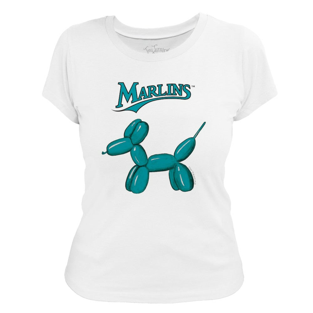 Miami Marlins Tiny Turnip Women's Balloon Dog T-Shirt | MLB US