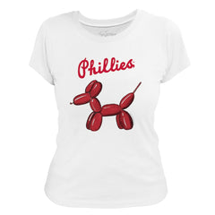 Philadelphia Phillies Tiny Turnip Women's Balloon Dog T-Shirt | MLB Sale