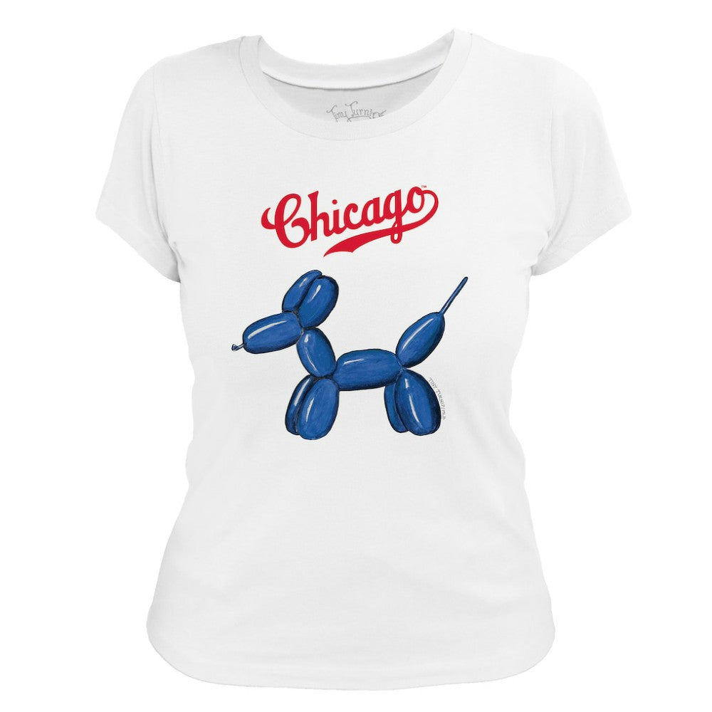 Chicago Cubs Tiny Turnip Women's Balloon Dog T-Shirt | MLB For sale