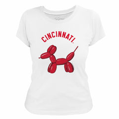 Cincinnati Reds Tiny Turnip Women's Balloon Dog T-Shirt | MLB US