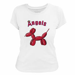 Los Angeles Angels Tiny Turnip Women's Balloon Dog T-Shirt | MLB Outlet