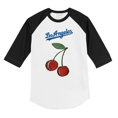 Los Angeles Dodgers Tiny Turnip Youth Cherries 3/4-Sleeve Raglan Baseball T-Shirt | MLB Near me