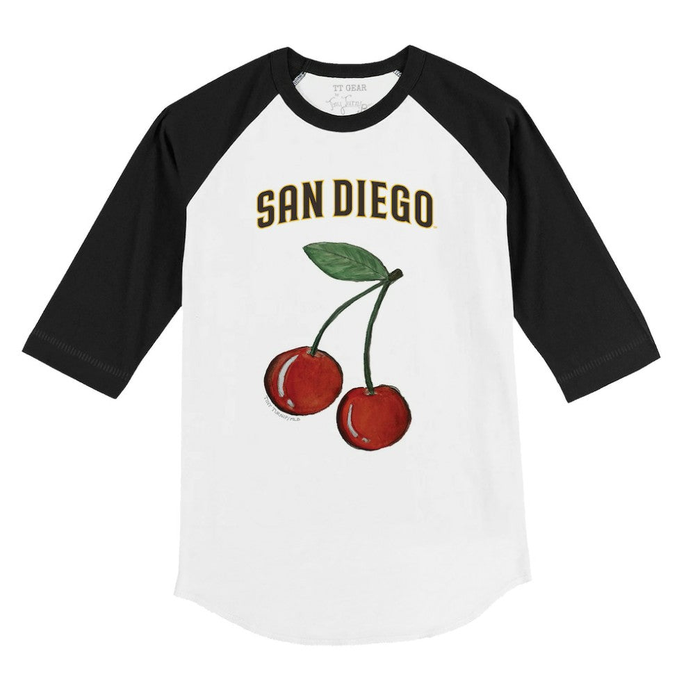 San Diego Padres Tiny Turnip Youth Cherries 3/4-Sleeve Raglan Baseball T-Shirt | MLB Shop