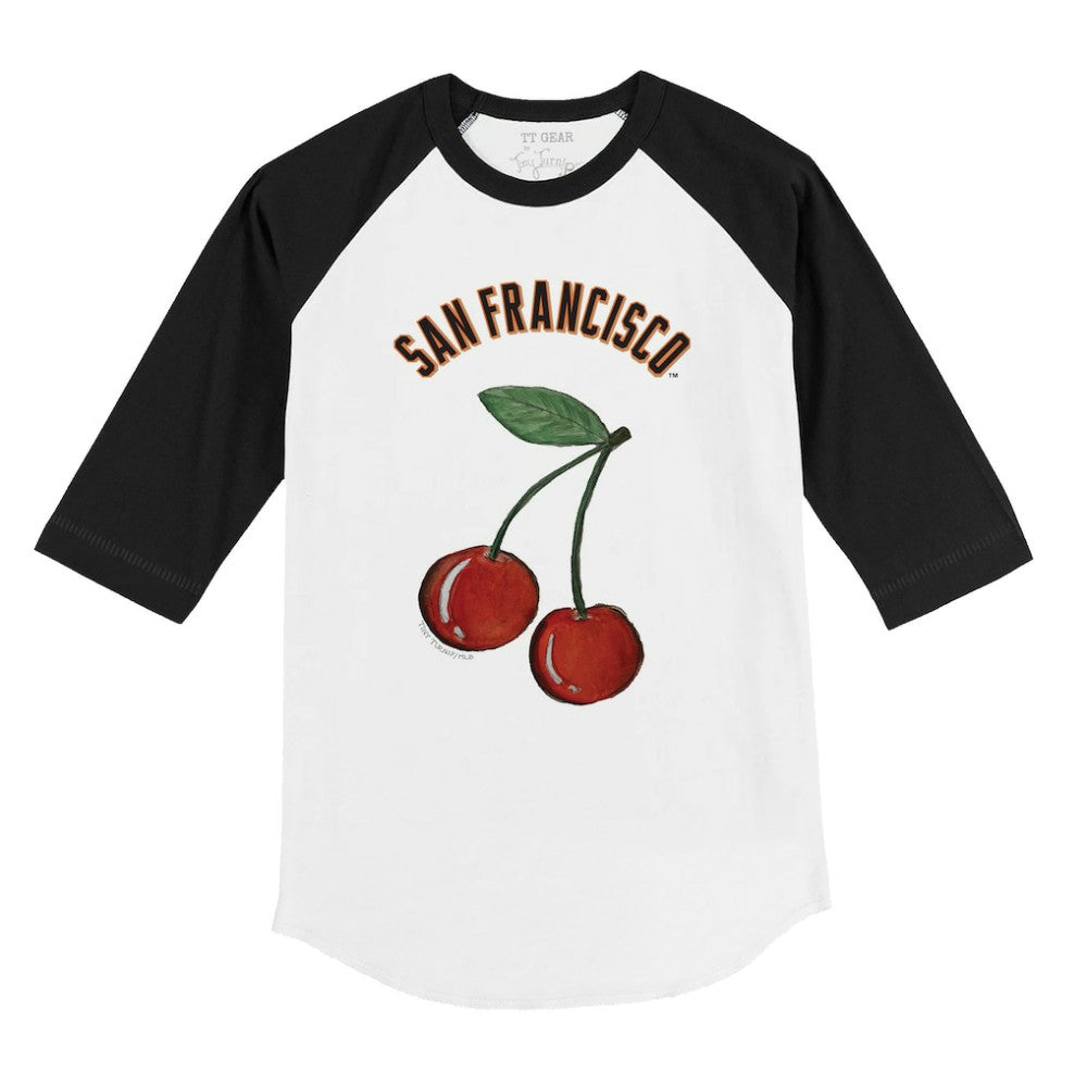 San Francisco Giants Tiny Turnip Youth Cherries 3/4-Sleeve Raglan Baseball T-Shirt | MLB US