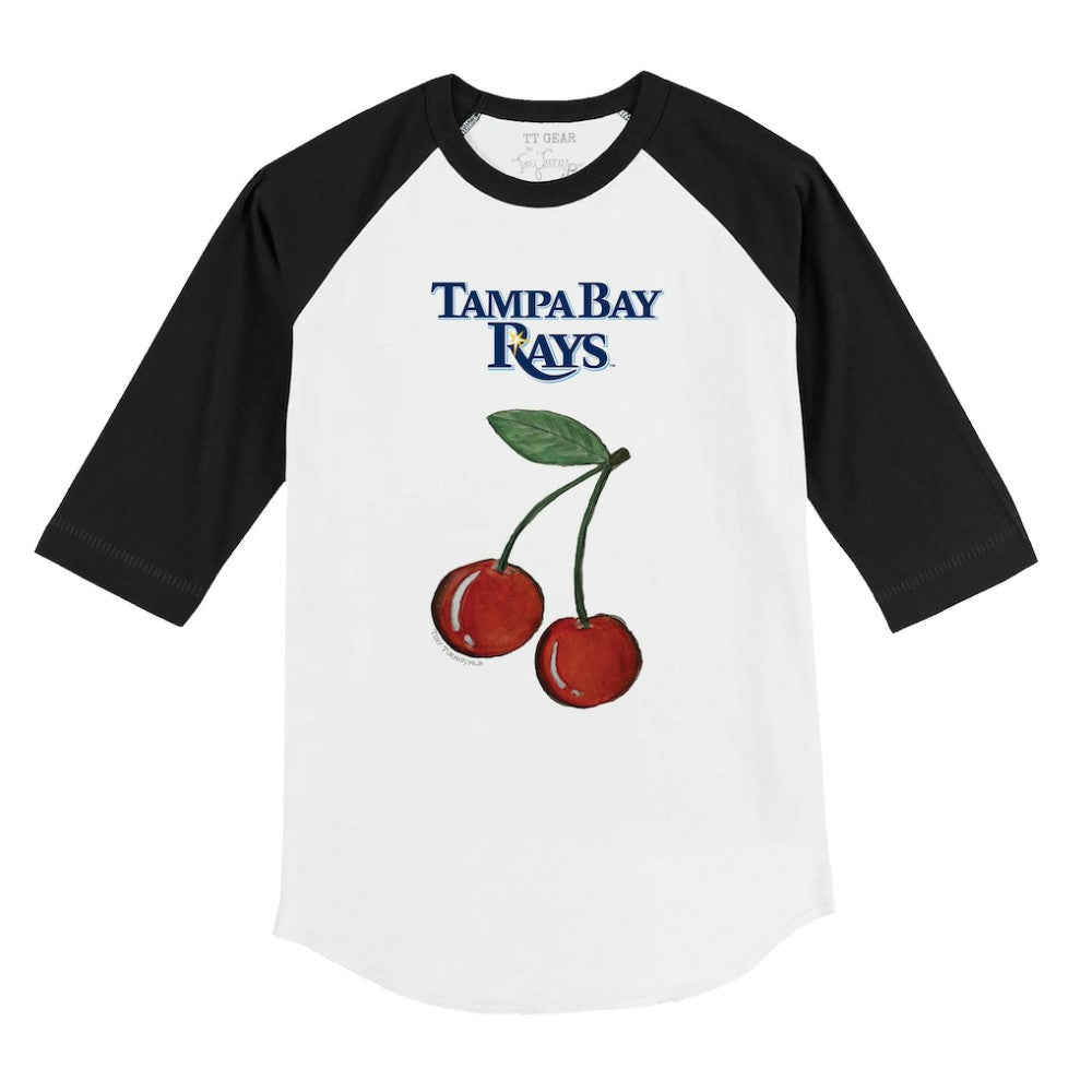 Tampa Bay Rays Tiny Turnip Youth Cherries 3/4-Sleeve Raglan Baseball T-Shirt | MLB Sale