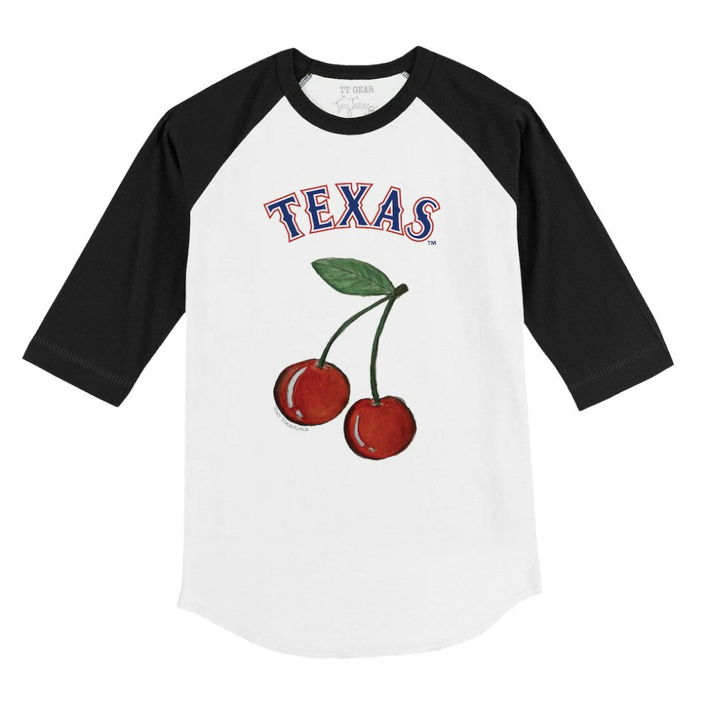 Texas Rangers Tiny Turnip Youth Cherries 3/4-Sleeve Raglan Baseball T-Shirt | MLB New