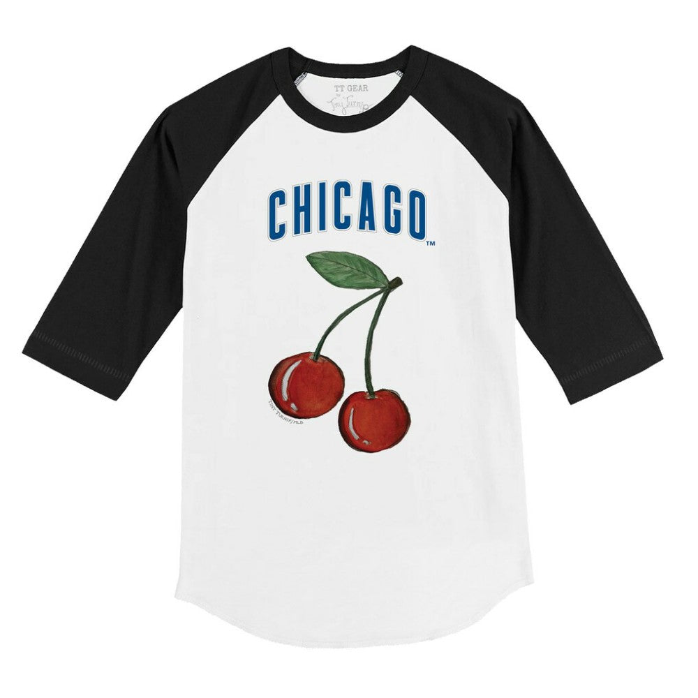 Chicago Cubs Tiny Turnip Youth Cherries 3/4-Sleeve Raglan Baseball T-Shirt | MLB New
