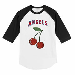 Los Angeles Angels Tiny Turnip Youth Cherries 3/4-Sleeve Raglan Baseball T-Shirt | MLB New