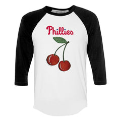 Philadelphia Phillies Tiny Turnip Women's Cherries 3/4-Sleeve Raglan Baseball T-Shirt | MLB Discount