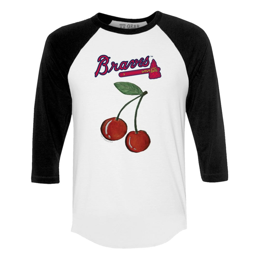 Atlanta Braves Tiny Turnip Women's Cherries 3/4-Sleeve Raglan Baseball T-Shirt | MLB Online