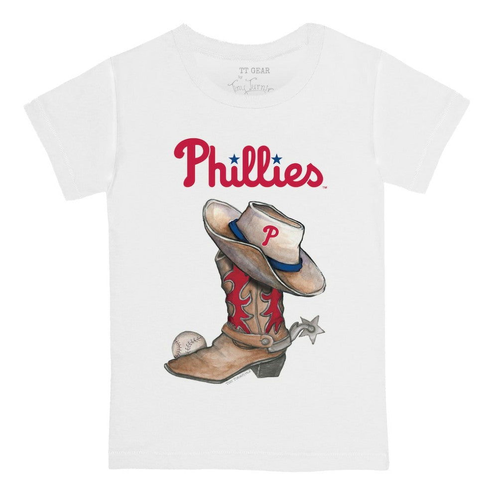 Philadelphia Phillies Tiny Turnip Youth Cowboy Boot T-Shirt | MLB New