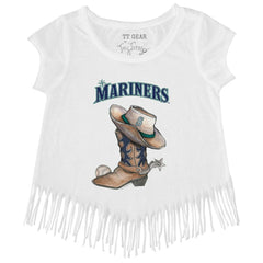 Seattle Mariners Tiny Turnip Girls Youth Cowboy Boot Fringe T-Shirt | MLB Shop