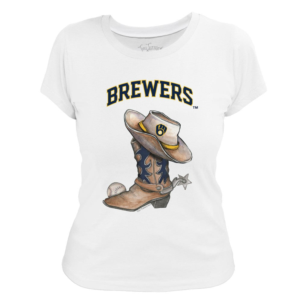 Milwaukee Brewers Tiny Turnip Women's Cowboy Boot T-Shirt | MLB Near me