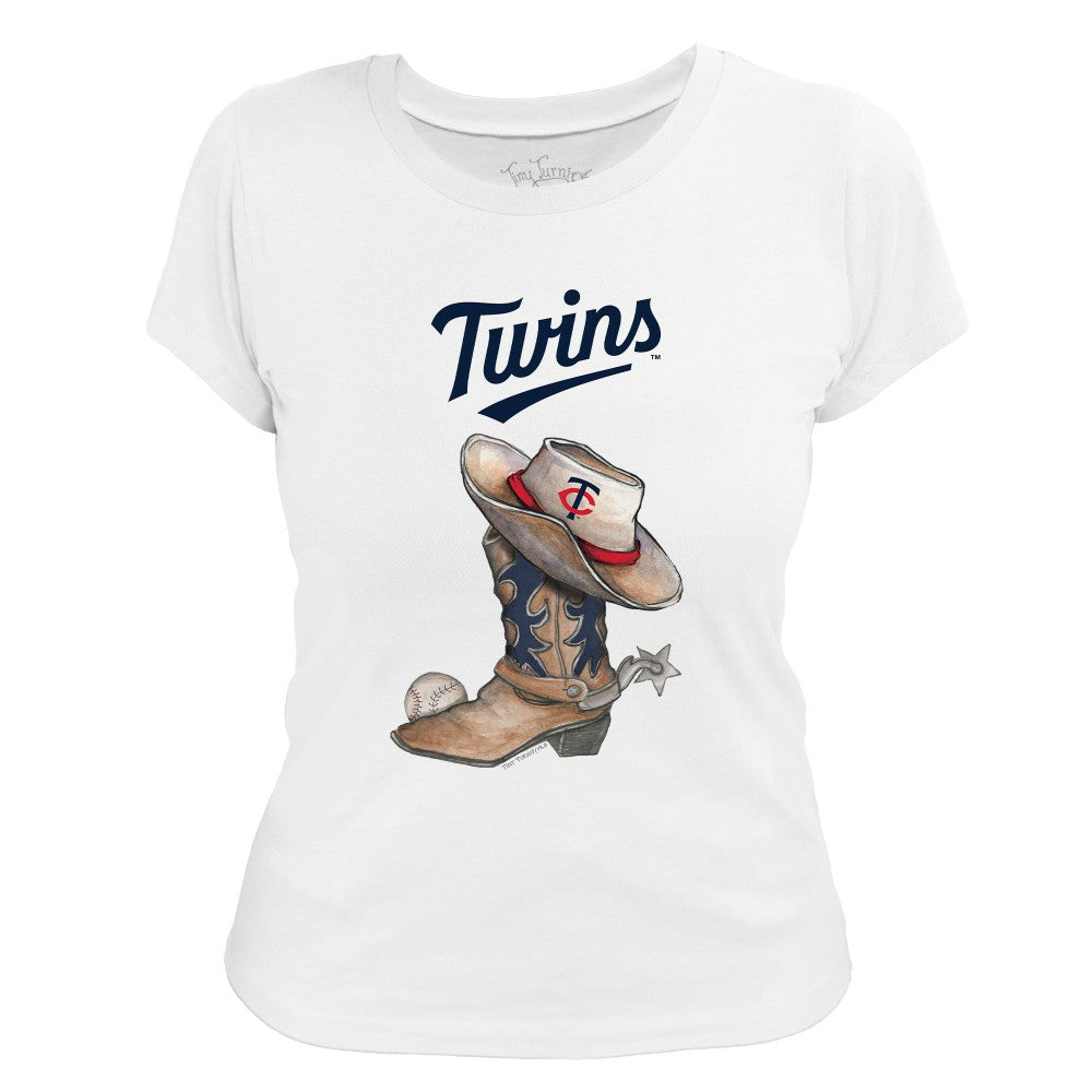 Minnesota Twins Tiny Turnip Women's Cowboy Boot T-Shirt | MLB On Sale