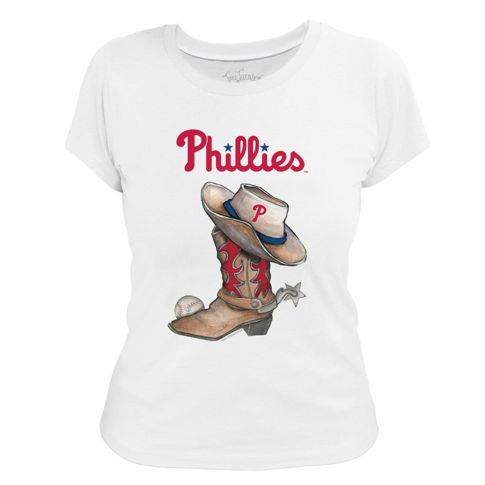 Philadelphia Phillies Tiny Turnip Women's Cowboy Boot T-Shirt | MLB US