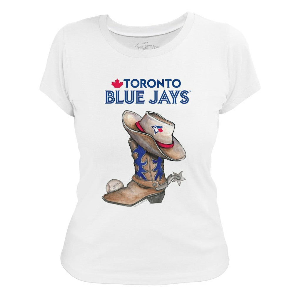 Toronto Blue Jays Tiny Turnip Women's Cowboy Boot T-Shirt | MLB For sale