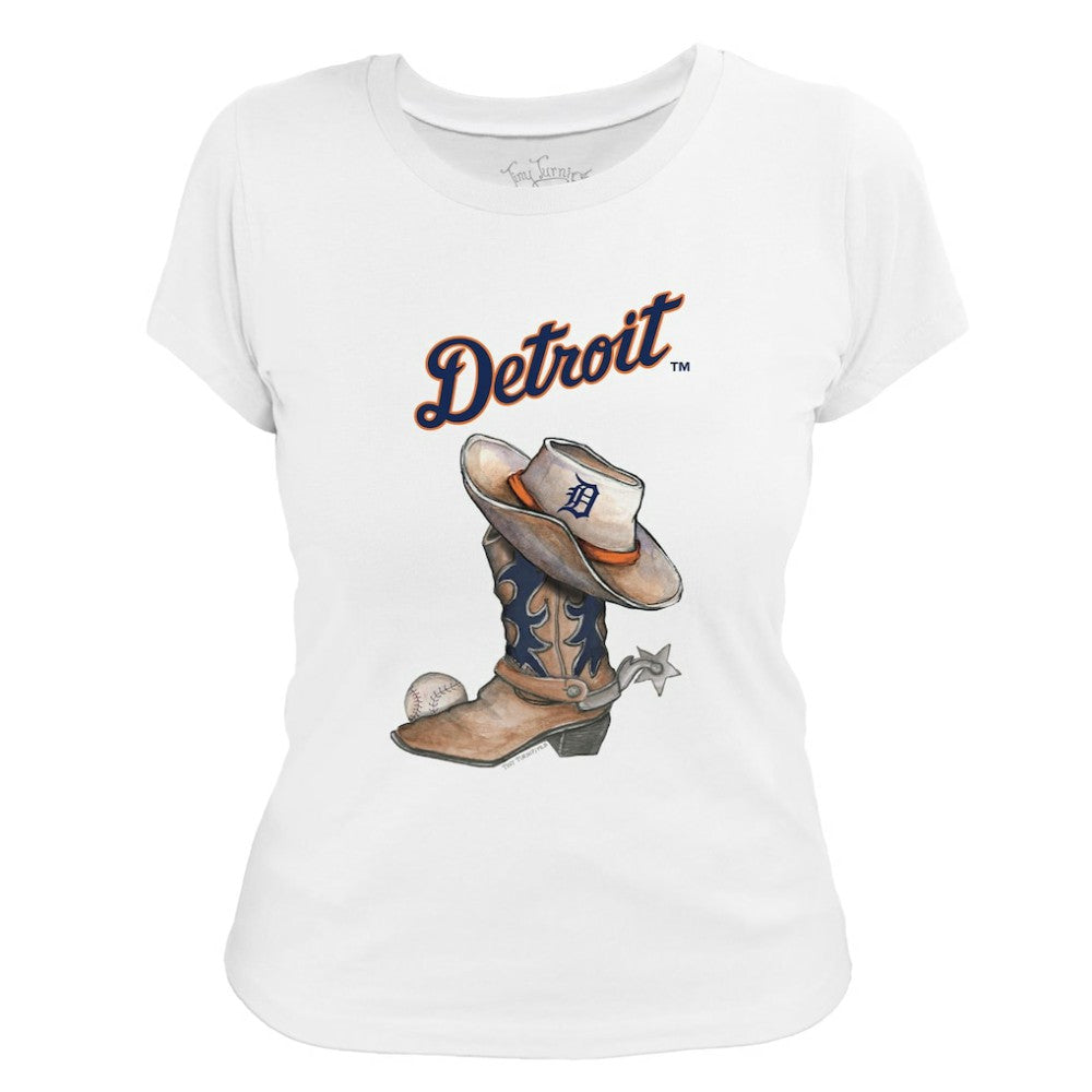 Detroit Tigers Tiny Turnip Women's Cowboy Boot T-Shirt | MLB Sale