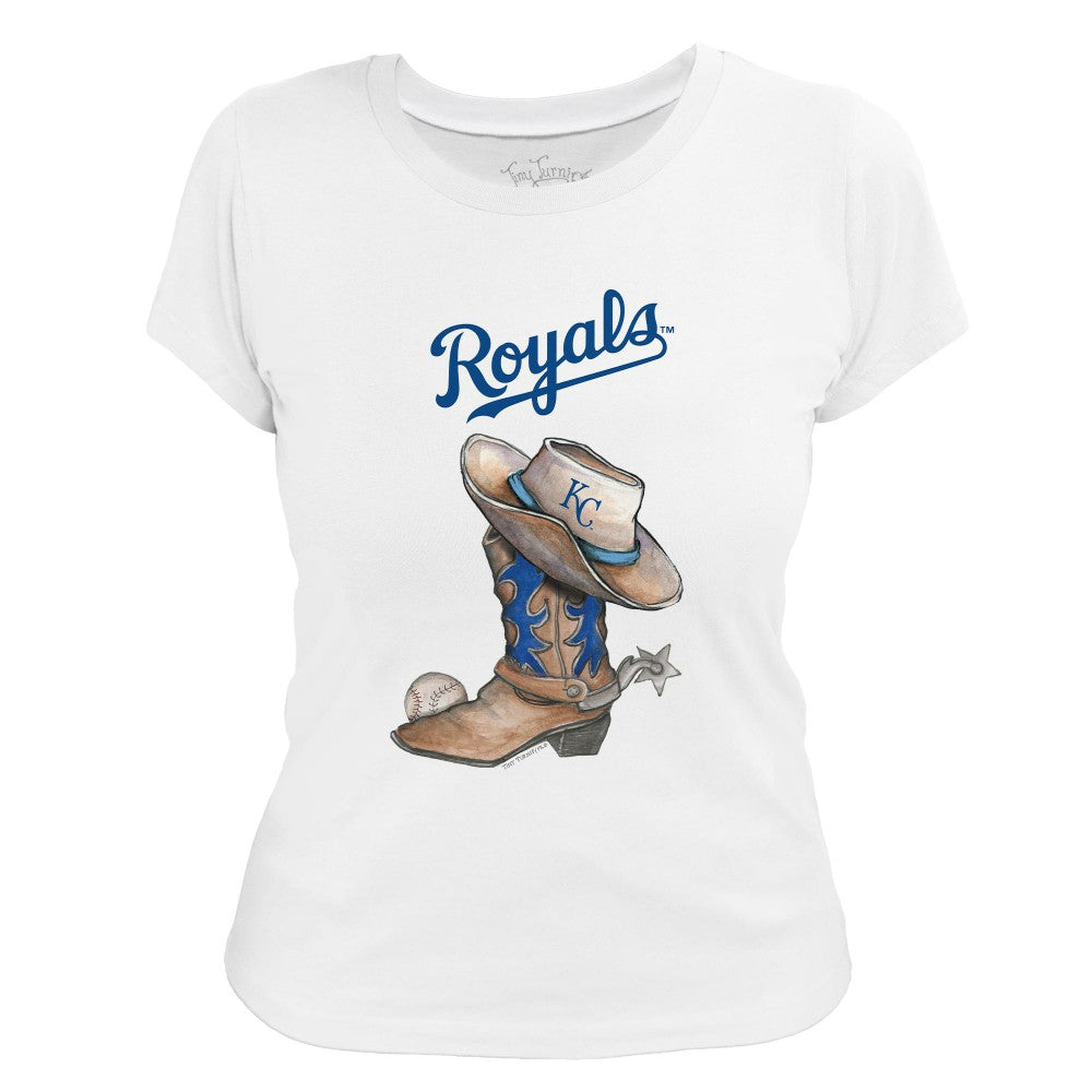 Kansas City Royals Tiny Turnip Women's Cowboy Boot T-Shirt | MLB On Sale