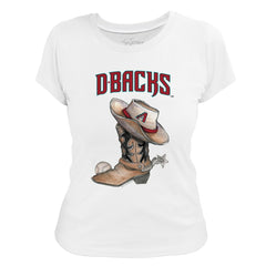 Arizona Diamondbacks Tiny Turnip Women's Cowboy Boot T-Shirt | MLB US