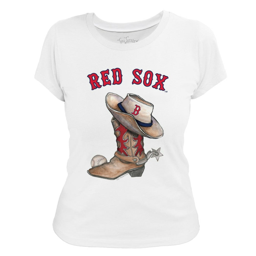 Boston Red Sox Tiny Turnip Women's Cowboy Boot T-Shirt | MLB Sale