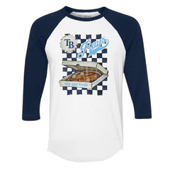 Tampa Bay Rays Tiny Turnip Women's Pizza 3/4-Sleeve Raglan Baseball T-Shirt | MLB US