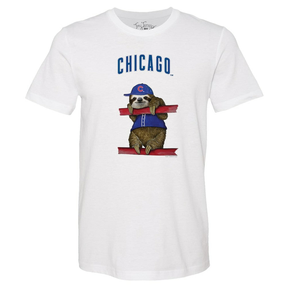 Chicago Cubs Tiny Turnip Unisex Sloth T-Shirt | MLB For sale