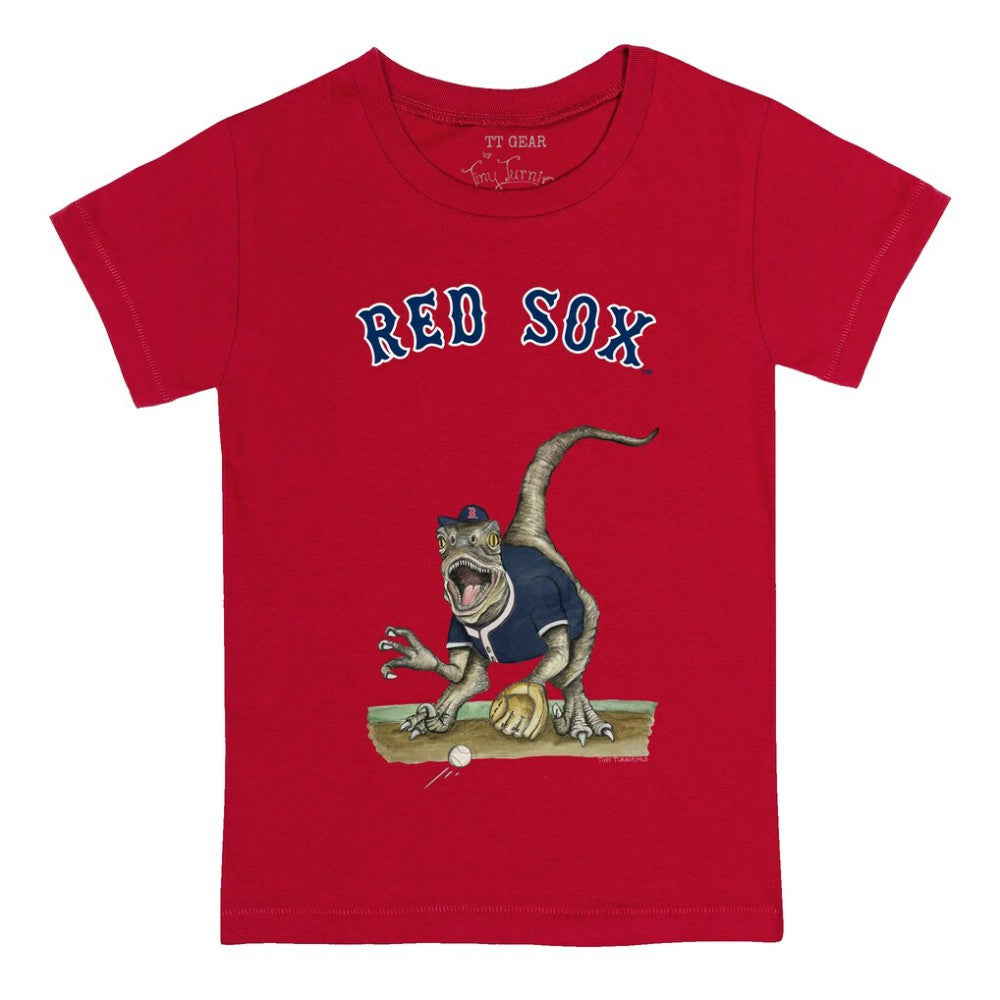 Boston Red Sox Tiny Turnip Youth Velociraptor T-Shirt | MLB On Sale