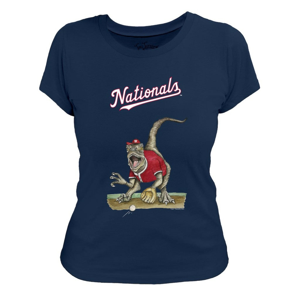 Washington Nationals Tiny Turnip Women's Velociraptor T-Shirt | MLB On Sale