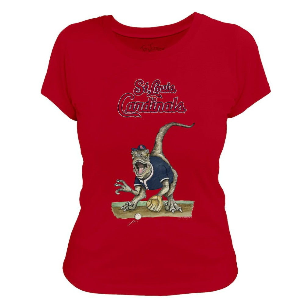 St. Louis Cardinals Tiny Turnip Women's Velociraptor T-Shirt | MLB On Sale
