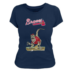 Atlanta Braves Tiny Turnip Women's Velociraptor T-Shirt | MLB Shop