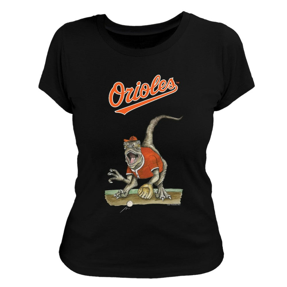 Baltimore Orioles Tiny Turnip Women's Velociraptor T-Shirt | MLB Outlet