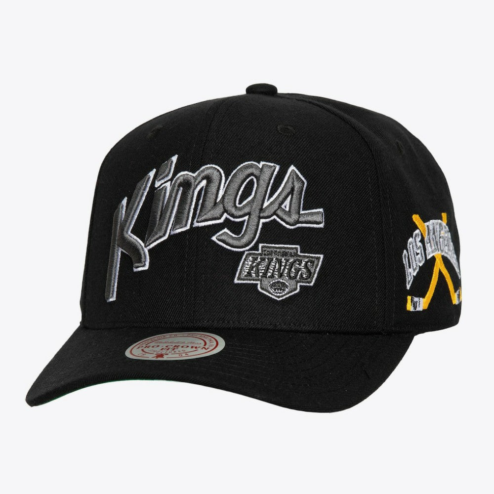 Los Angeles Kings Mitchell & Ness x Just Don Wave Script Pro Strapback Hat Outlet