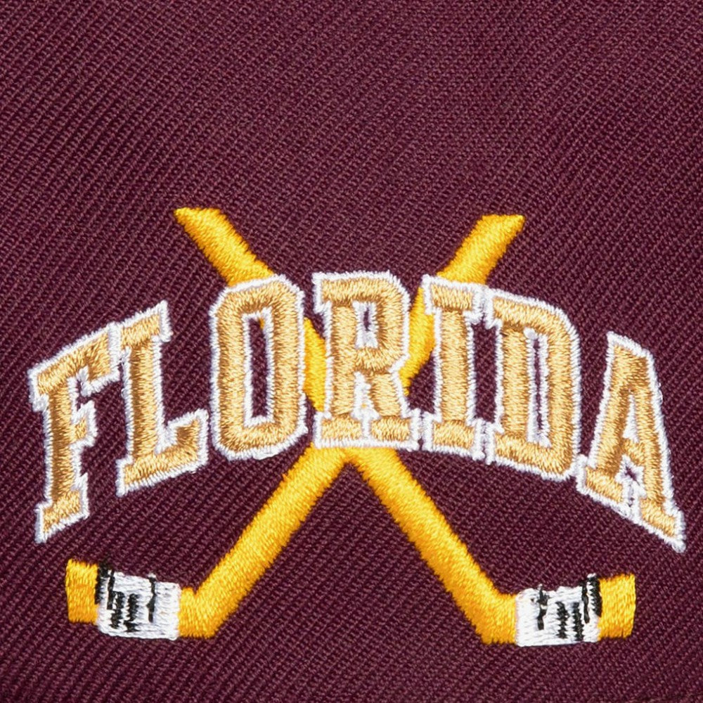 Florida Panthers Mitchell & Ness x Just Don Wave Script Pro Strapback Hat Sale