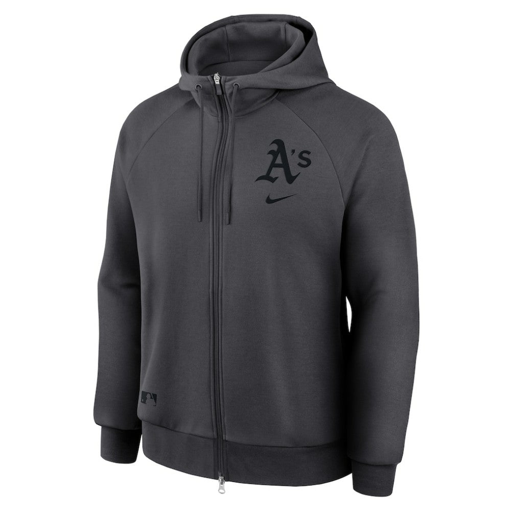 Athletics Nike Authentic Collection Player Raglan Dri-FIT Full-Zip Hoodie | MLB Shop