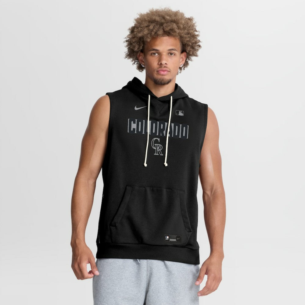 Colorado Rockies Nike Authentic Collection Standard Issue Dri-FIT Sleeveless Hoodie | MLB On Sale