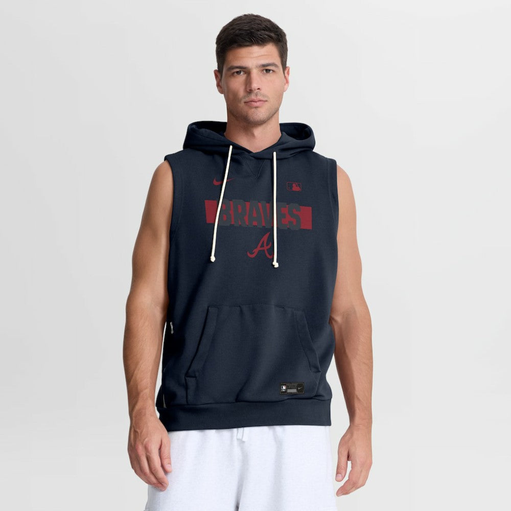 Atlanta Braves Nike Authentic Collection Standard Issue Dri-FIT Sleeveless Hoodie | MLB Online