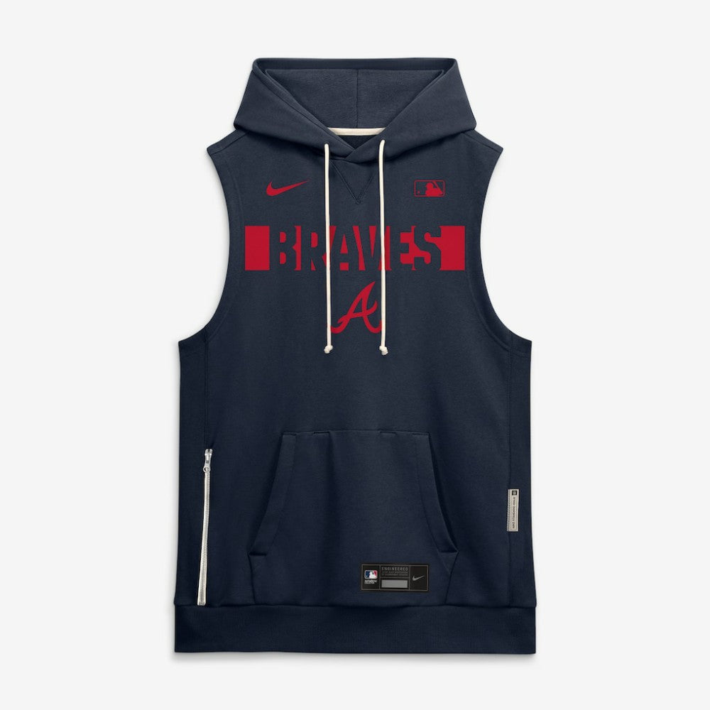 Atlanta Braves Nike Authentic Collection Standard Issue Dri-FIT Sleeveless Hoodie | MLB Online