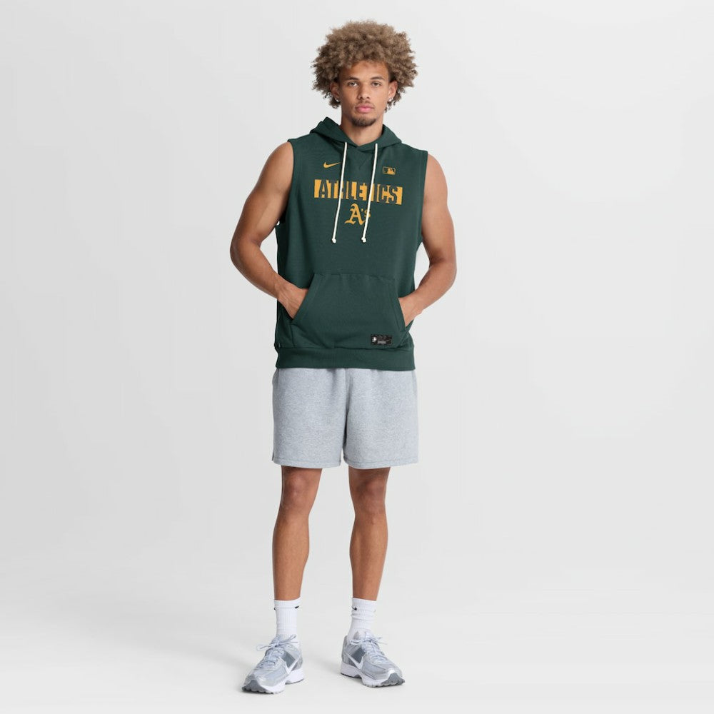 Athletics Nike Authentic Collection Standard Issue Dri-FIT Sleeveless Hoodie | MLB New