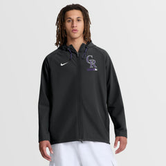 Colorado Rockies Nike Authentic Collection Raglan Therma-FIT Full-Zip Hooded Jacket | MLB Outlet