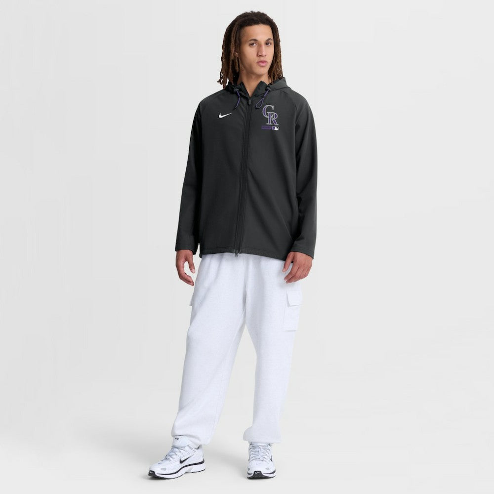 Colorado Rockies Nike Authentic Collection Raglan Therma-FIT Full-Zip Hooded Jacket | MLB Outlet
