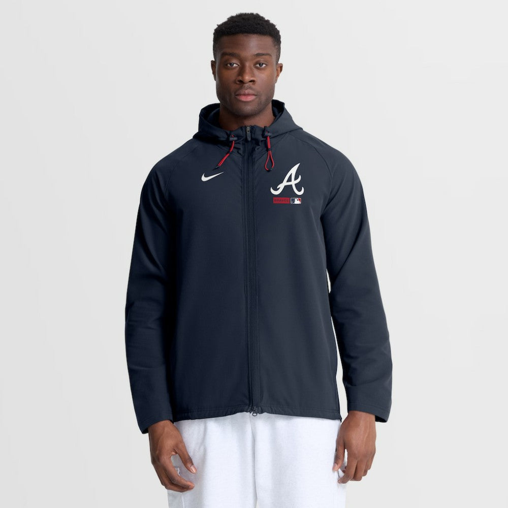 Atlanta Braves Nike Authentic Collection Raglan Therma-FIT Full-Zip Hooded Jacket | MLB Outlet
