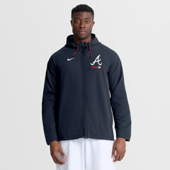 Atlanta Braves Nike Authentic Collection Raglan Therma-FIT Full-Zip Hooded Jacket | MLB Outlet