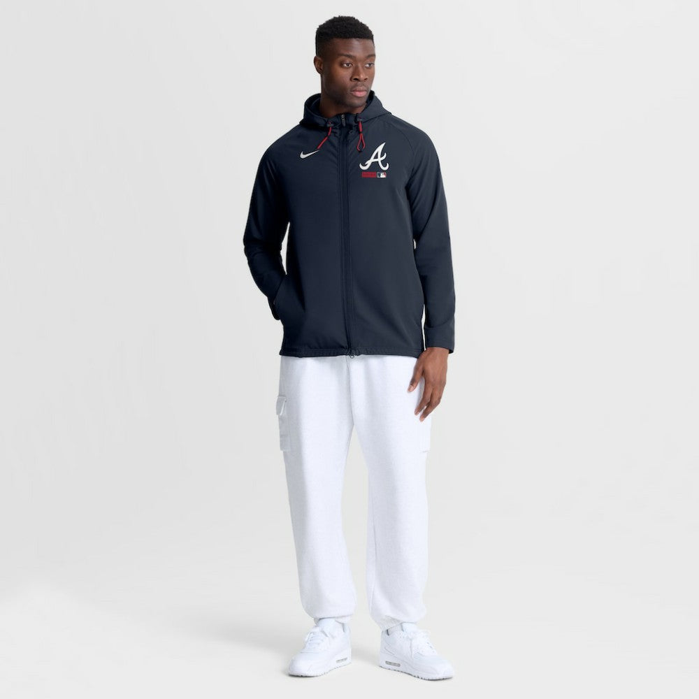 Atlanta Braves Nike Authentic Collection Raglan Therma-FIT Full-Zip Hooded Jacket | MLB Outlet